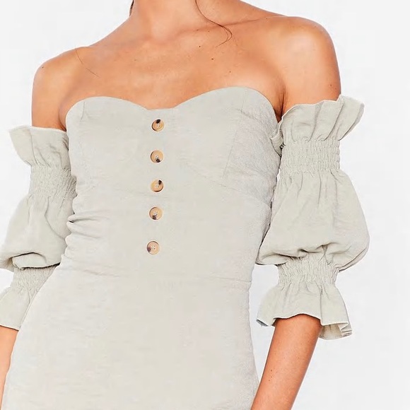 Nasty Gal Sage Midi Sweetheart Dress 👗 - Picture 5 of 9